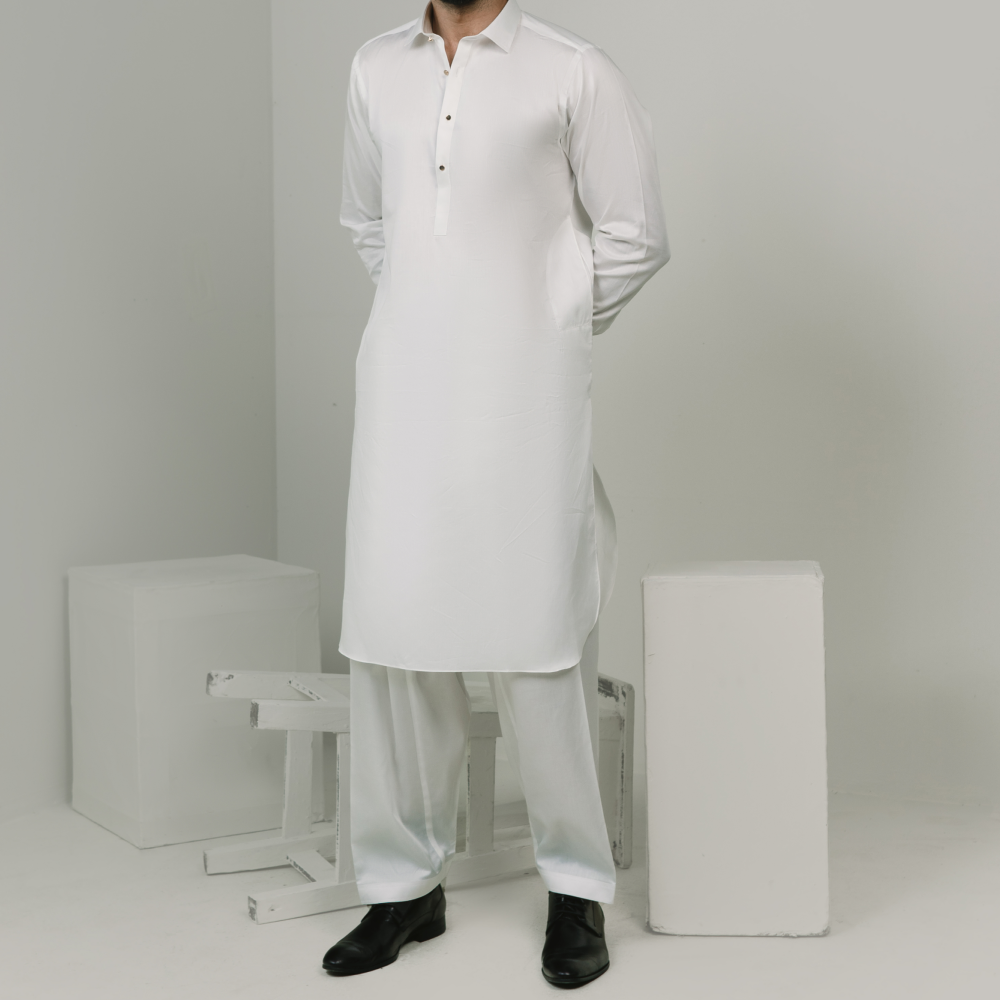 White Shalwar Kameez