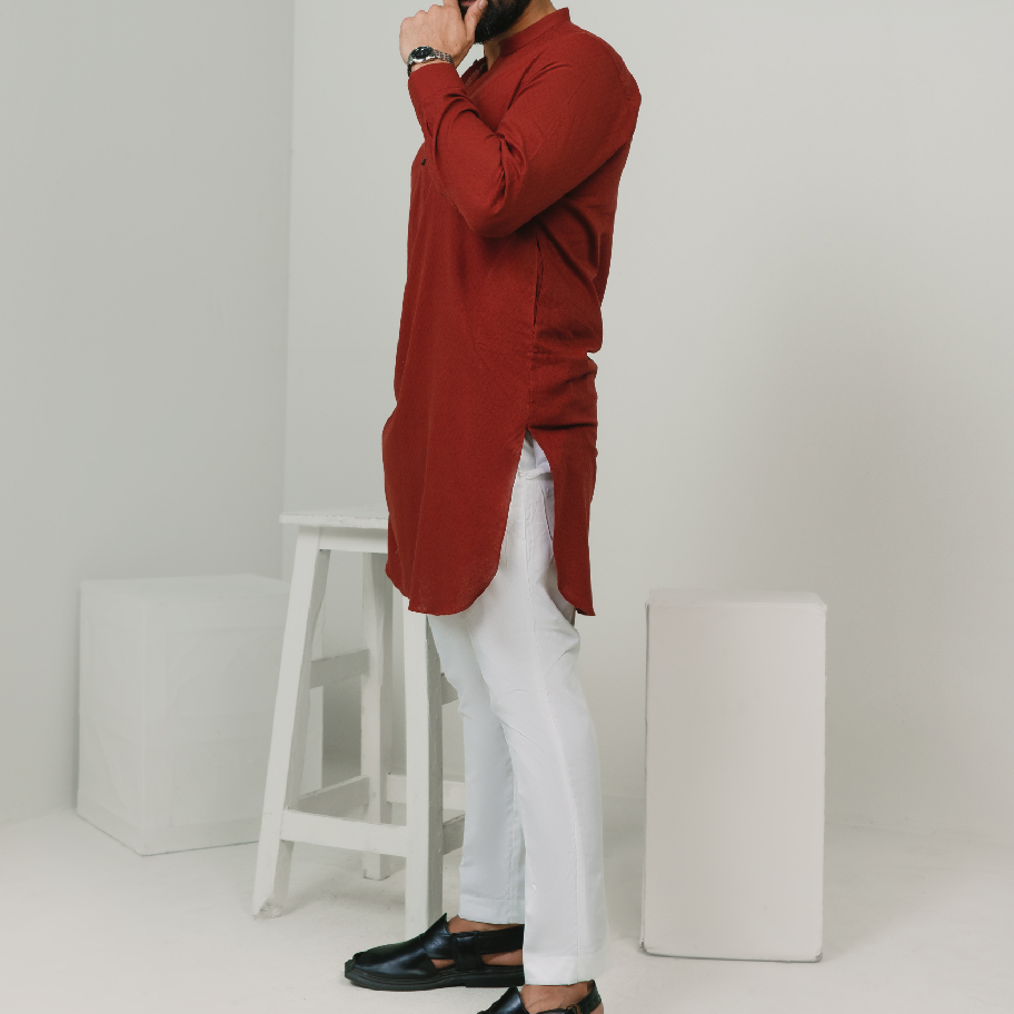 Red Kurta Trouser