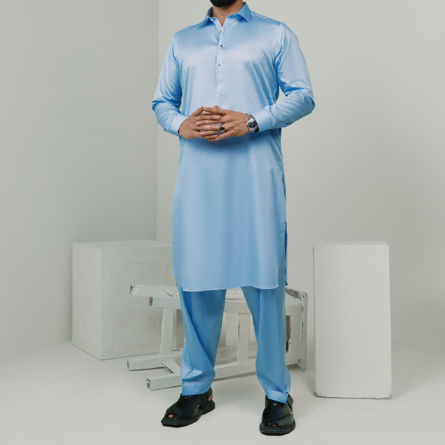 Light Blue Shalwar Kameez